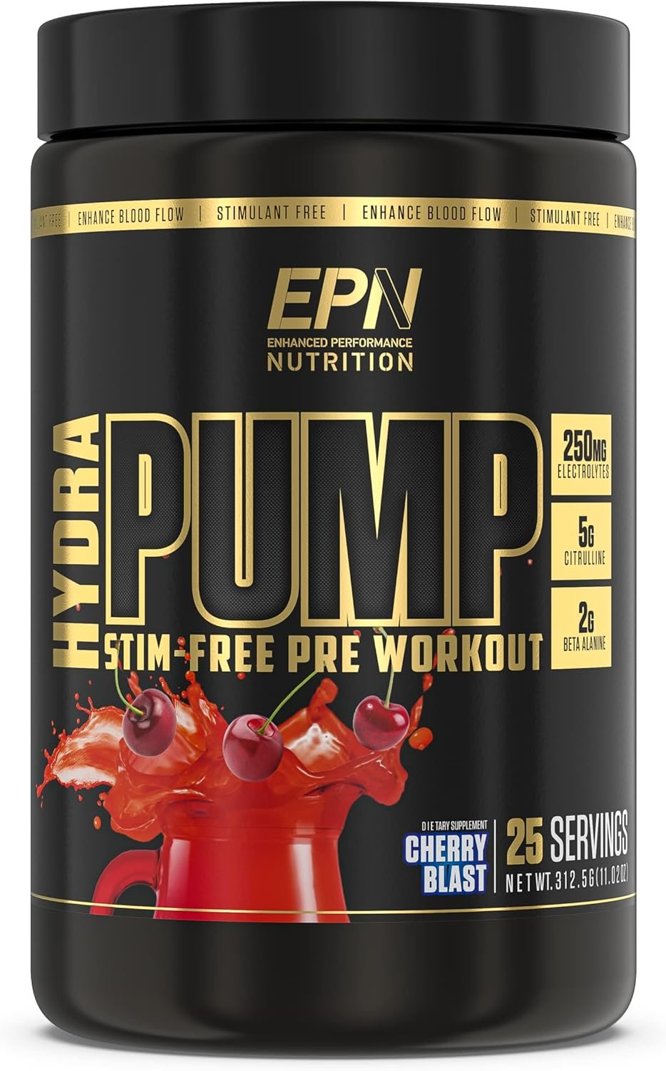 HydraPump | #1 New Stim Free Pre Workout Powder w/ Nitric Oxide Booster, Electrolytes  Nootropics | Pumps, Focus, Stamina, Muscle Growth, Hydration, Caffeine Free  Non Stimulant - Cherry Blast