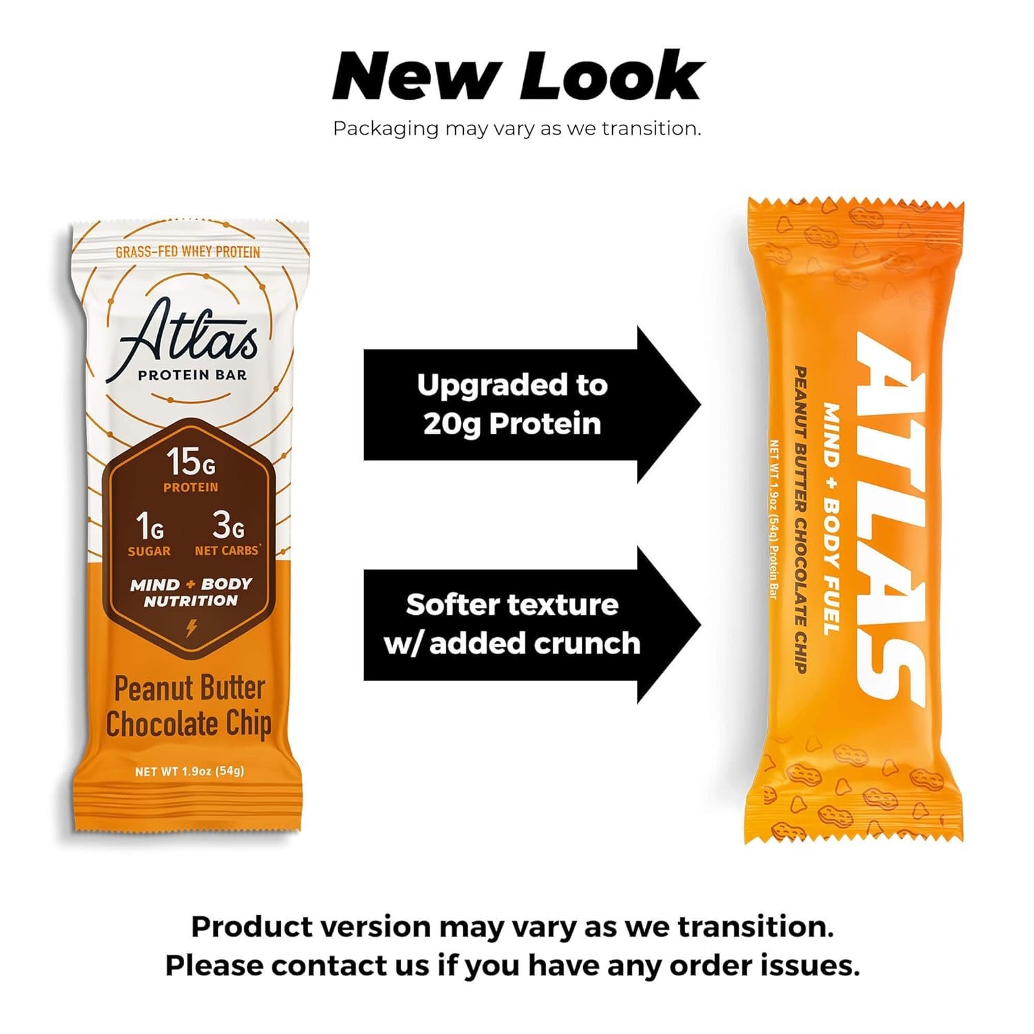 Atlas Protein Bar, 20g Plant Protein, 1g Sugar, Clean Ingredients, Gluten Free Plant Variety, 12 Count (Pack of 1))