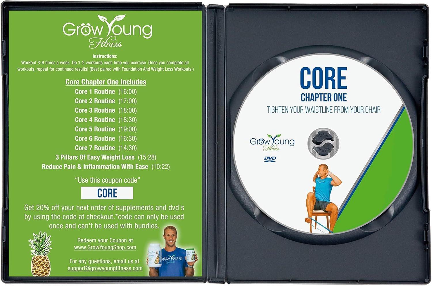 Grow Young Fitness Chapter One Exercise DVDs for Seniors - Low Impact Workouts from Home - Simple, Safe, Effective Workout DVD for Elderly