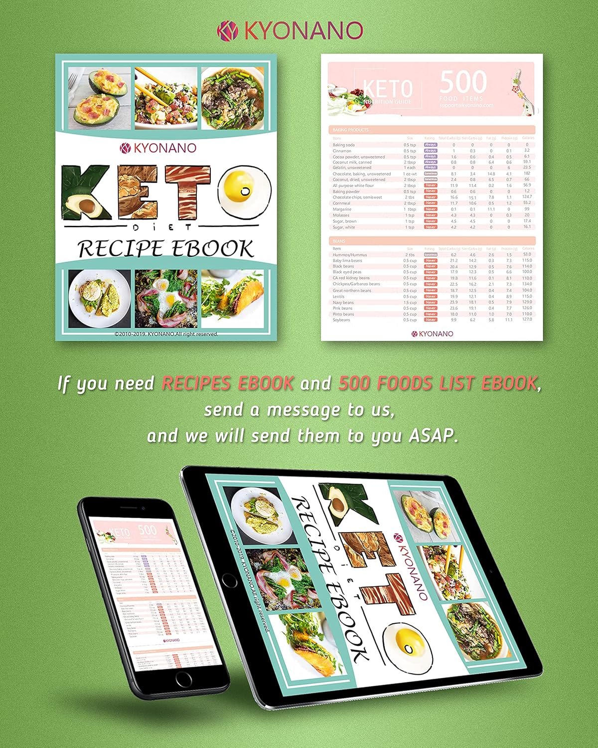 Keto Diet Cheat Sheet Fridge Magnet Charts for Diet Foods - 12 Pcs Quick Reference Guide with 228 Foods - Including PDF Ketogenic Recipes Books for Beginners Weight Loss Plan