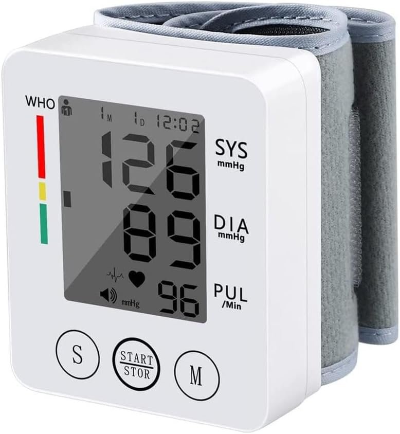 TSAI Blood Pressure Monitor Wrist Rechargeable,Adjustable Automatic Blood Pressure Cuff Wrist for Home Use,Portable Blood Pressure Machine Storing 2 Users Reading,bp Monitor Wrist with LCD Display