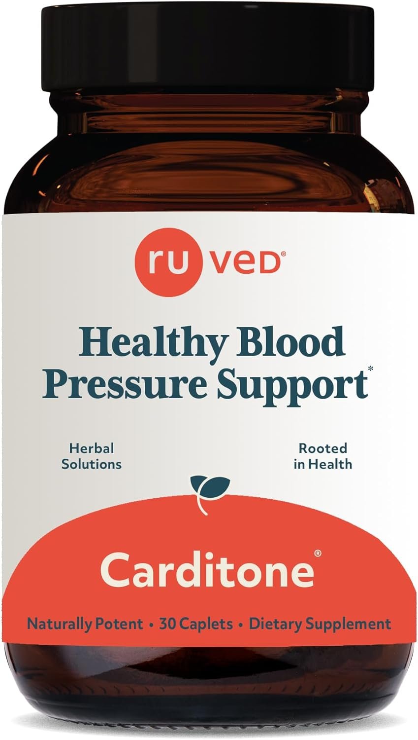 ruved Carditone, Doctor-Formulated, All-Natural Ayurvedic Herbal Supplement, Trusted for Over 30 Years, 30 Vegetarian Caplets