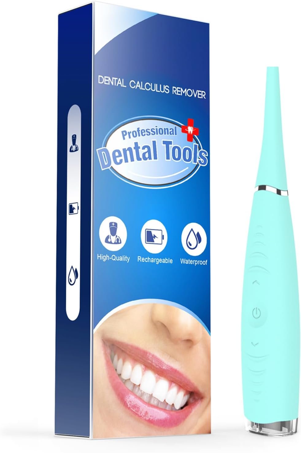 Teeth Cleaner Teeth Cleaning Kit : 5 Modes Teeth Cleaning Tools Rechargeable  Waterproof, Blue