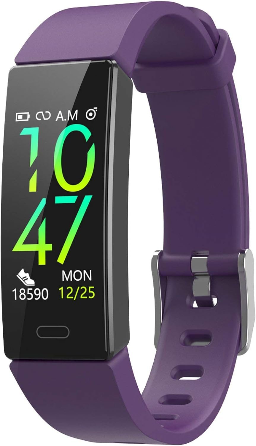 ZURURU Fitness Tracker with Blood Pressure Heart Rate Sleep Health Monitor for Men and Women, Upgraded Waterproof Activity Tracker Watch, Step Calorie Counter Pedometer Purple