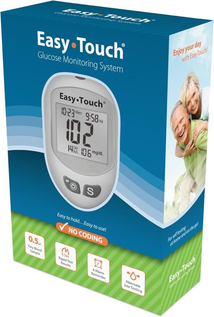 EasyTouch Glucose Monitoring System with 1 Meter, 10 Twist Lancets, 1 Lancing Device