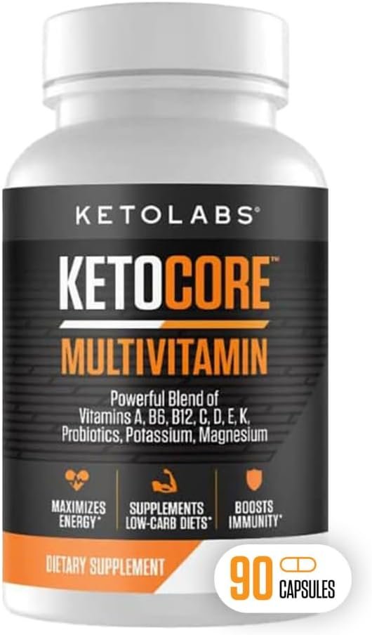 Ketocore Keto Vitamins | Keto Multivitamin for Men  Women | Keto Supplements  Pills for Ketosis, Low Carb  Carnivore Diets | No Keto Flu | Rich in Magnesium  Potassium | 90 Capsules