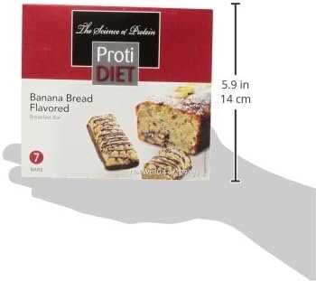 ProtiDIET Delicious Protein Bar | Nutritious Low Fat  Carb Snack With High Vitamins  Minerals | | Healthy  Energizing Small Meal | Assists In Weight Loss (Banana Bread)