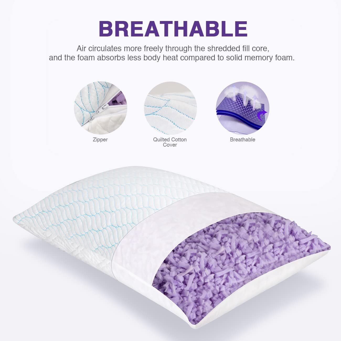 Cooling Pillows Queen Size Set of 2 Review